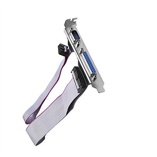 SIENOC DB9 Serial DB25 Motherboard COM Port Connector Header with PCI Bracket (DB9 DB25 Profile Bracket)
