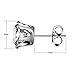 UHIBROS Jewelry Stainless Steel Womens Cubic Zirconia Stud Earrings Multicolor Set Piercing 8 Pairs Multi-Color