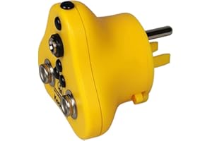 KooMall 1Meg Ohm Safe Grounding Plug for ESD Bracelets, Anti Static Mat and Sensitive Device ESD Control, Earth Outlet Socket Plug Adapter for Wrist Strap Band, Ground Cord Wire(2 x Studs+1 x Jack)