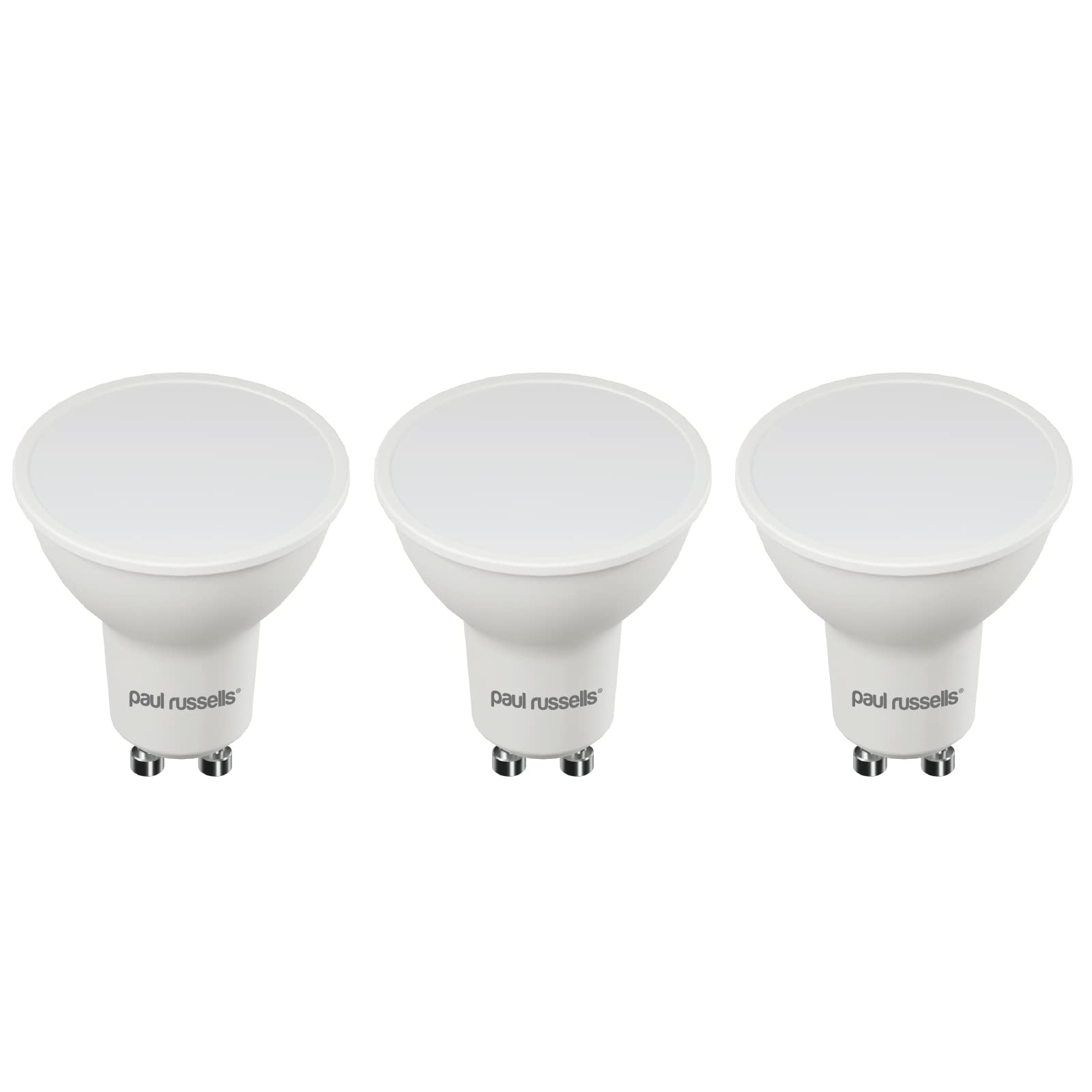 paul russells LED Bulb GU10, 235 lumens, 3W(Equivalent to 25W), Warm White 2700K, Non Dimmable, Pack of 3