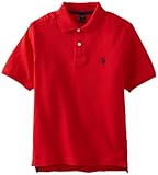 U.S. Polo Assn. Boys' Classic Polo Shirt, Engine Red, 14/16