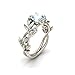 iLH Clearance Rings,ZYooh Women Floral Transparent Diamond Flower Vine Leaf Rings Engagement Wedding Rings Jewelry Gift (Silver, 7)