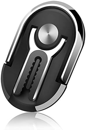 Alexsix Multipurpose Mobile Phone Bracket Holder, Rotation Stand Phone Ring Holder Finger Kickstand, 360° Rotation Metal Ring Grip for Magnetic Car Mount with All Smartphone for Car (Black-A)