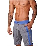 Zehui Men's Soft Running Sports Loose Shorts Underwear Pants Grey waist 79-85CM (31-33inch)