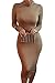 Bess Bridal Women Turtleneck Long Sleeve Stretch Christmas Party Club Midi Dress