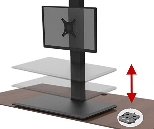 AnthroDesk ErgoConvert Electric Standing Desk Extender / Converter
(Black)