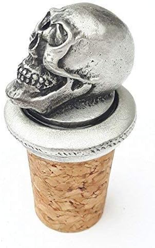Teschio In Stile Gotico Fatto A Mano In Peltro Inglese Con Gemma Tappo Di Bottiglia Amazon It Casa E Cucina