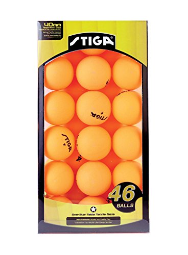 Stiga Table Tennis Balls (46-Pack), Orange, 46-Pack