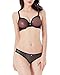Ruzishun Women's Push up bra gauze transparent Underwear Set