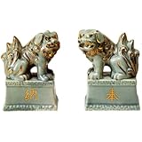 京仏壇はやし 神棚・神具 こま犬 陶器製 3.5寸 1対 ( 2個 ) 入り 【z4356】