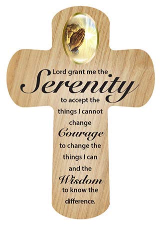 Pocket cross with Serenity Prayer