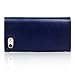 iPhone 7 Cover - Terrapin iPhone 7 Women's Case - Trifold Wallet Clutch Cover - Polka Dot Interior - Card Slots - Money Pocket - Wristlet - Navy Blue