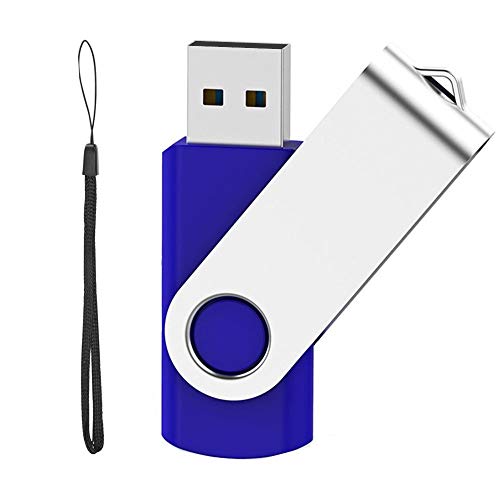 512GB USB Stick Speicherstick Datenspeicher 2.0 Grosse Kapazität Flash-Laufwerk Mini Rotate Metall Blau, Kostenloses…