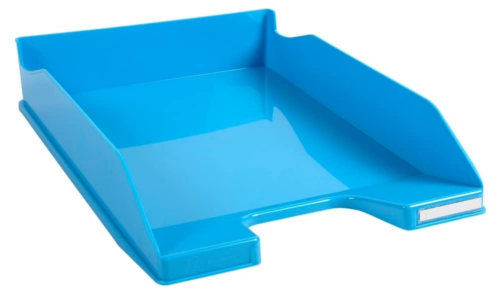 Exacompta - Ref 113282D - Iderama Collection - Letter Tray Combo Midi - 347 x 255 x 65mm in Size, Suitable for A4 Documents, Stackable, Holds Approx. 500 Sheets - Turquoise Glossy