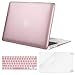 MOSISO Plastic Hard Case & Keyboard Cover & Screen Protector Compatible with MacBook Air 11 Inch, Pure Light Pink Gold
