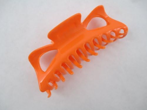 Large Claw Hair Clips Jumbo Hair Clips (Orange) 5" by Selcessories