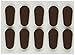 Optico Nose Pads - Coffee Color - 3 Packages - 30 Pads