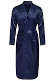 Avidlove Men Robes Long Satin Bathrobe Lightweight Sleepwear