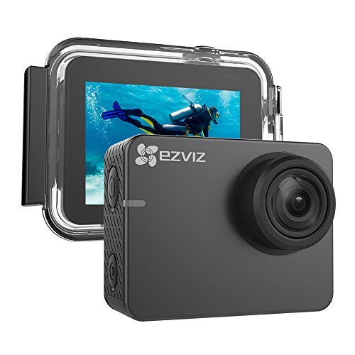 EZVIZ S3 Action Camera 4K Action Cam con custodia impermeabile fino a 40m action camera con LCD di 2" touchscreen 150° grandangolo con la modalità in luce bassa WiFi e Bluetooth integrati