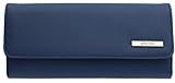 Kenneth Cole Reaction Womens Saffiano Clutch Wallet Trifold W Coin Purse (SAFFIANO MARINA)