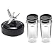 Replacement Parts Compatible with Nutri Ninja, Blender Blade 6 Fins and 2 Pcs 16oz Single Serve Blender Cup Set Compatible with Ninja BL660 BL740 BL770 BL780 BL771 BL772 BL773CO