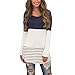 Women's Autumn Winter Long Sleeve Lace Stitching Knitted Pullover Sweater Longshirt, Navy, M