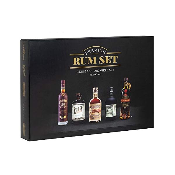 Sierra Madre Tasting Kits Premium Rum Tasting Set Enthält 5 beliebte Rums 50ML pro Flasche Ideal als Geschenk