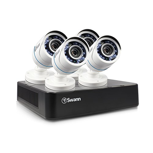 Swann Security-in-a-Box Complete 8 Channel Security Monitoring System with 4 Cameras (SWDVK-HDHOMK84)