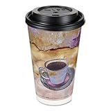 Thermo Grip Monaco Coffee Cup with Lids, Paper, 16oz, Hot, 48 Count Thermal Disposable Cups
