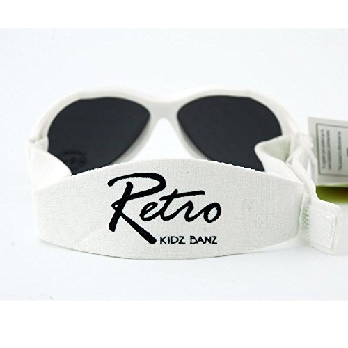 Kidz Banz Retro Banz Oval Kidz Sunglasses, Arctic White, 2-5 Years