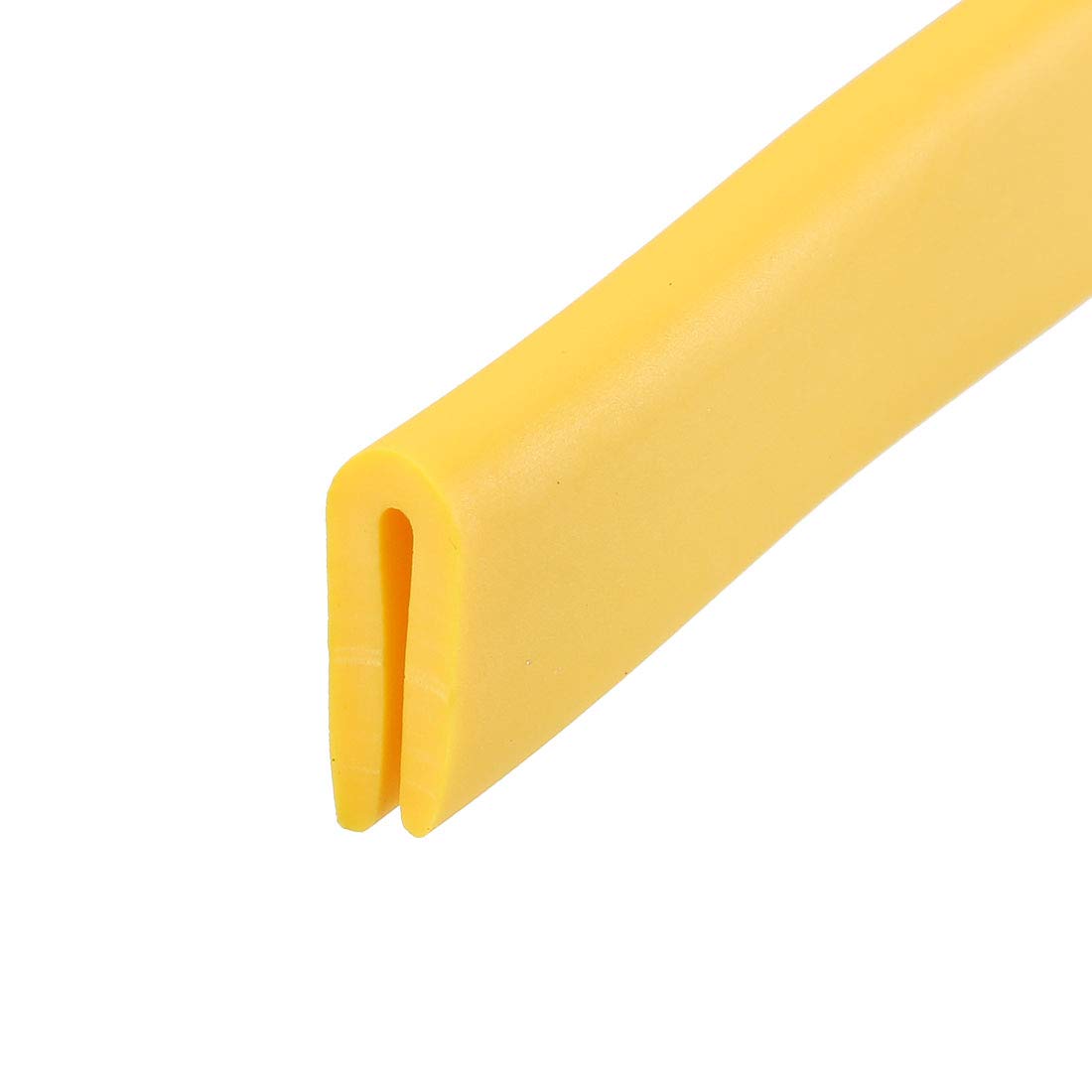 sourcing map Edge Trim U Seal Yellow Rubber Plastic U Channel Edge Protector Fits 1/256" - 3/64' Edge 20 Feet Length
