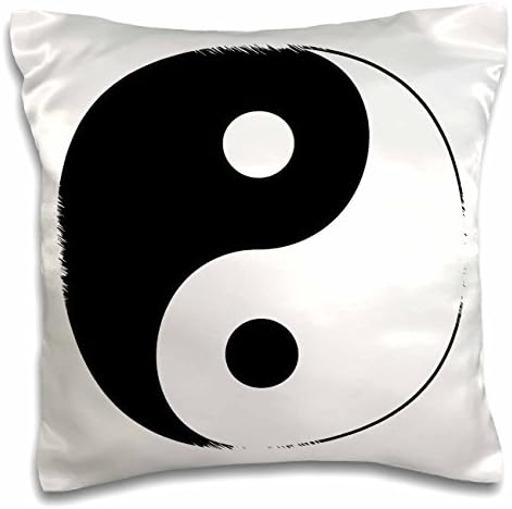 Jumkim Yin-Yang Throw Pillow Case Cushion Cover 16 x 16"