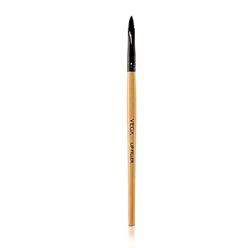 Vega Lip Filler with Wooden Handle and Natural Animal/Synthetic Hair Make - Up - Brush