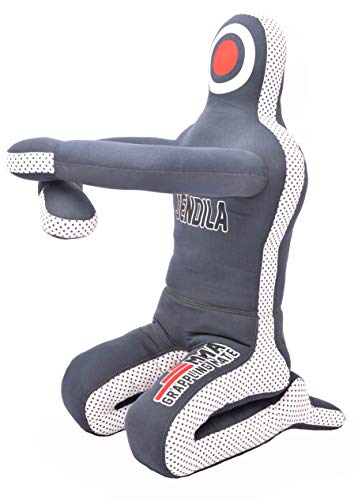 Grappling Dummy MMA Jiu Jitsu - Grappling Wrestling Dummy - Made from Durable Canvas Fabrics - MMA Dummy for Multiple Drills UNFILLED (Grey, 72'')