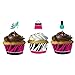 24-Piece Decorative Cupcake Wrappers with Coordinating Topper Decorations, Pink Zebra Boutique