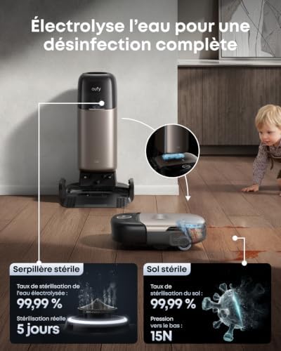 Robot aspirateur Laveur Omni S2 avec Station UniClean™ 12-en-1