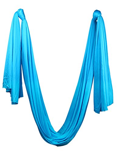 Yoga Swing Inversion Sling/Flying Hammock/exercise equipment for Gym Home,Aerial Pilates Yoga Class Accessories,Flying Antigravity,Fitness,5.5 yards x 3 yards,Blue
