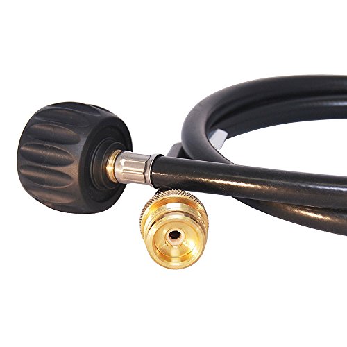 KIBOW 4Ft LongType 1(QCC 1) Propane Tank Hose Adapter/Connects 1LB Propane Tank Connector Appliances to a Refillable Bulk Propane Cylinder-CSA Certified