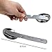 Zelica Stainless Steel Cutlery Set | 3 Piece Attachable Eating Utensils for Camping& Hiking, Outdoors (4 Pack)thumb 1