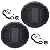 55mm and 58mm Snap-On Lens Cap for Nikon D3400, D3500, D5600 DSLR Camera with Nikon 18-55mm f/3.5-5.6G VR AF-P DX and Nikon 70-300mm f/4.5-6.3G ED
