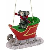 Koala Sleigh Ride Christmas Ornament - Delightful!