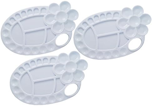 Vfevrs Artist Paint Tray Palette 26 Wells with Thumb Hole, Pack of 3
