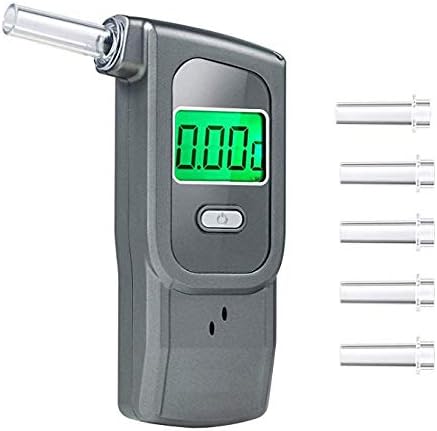 Huainafajk Breathalyzer Portable Alcohol Tester With 5 Mouthpieces, 0.65 Pound