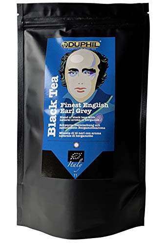 Duphil | Schwarztee Earl Grey BIO mit Bergamotte beste Qualität frischer Geschmack im Aromabeutel mit Zippverschluss | 500g