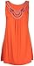 PurpleHanger Women's Sleeveless Stud Long Vest Top Plus Size Orange 16-18