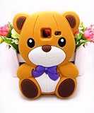 3D Cute Lovely Teddy Bear Soft Case Cover For Smart Mobile Phones (Samsung Galaxy Discover S730G S730M S740 R740C /Cricket Centura S738C)