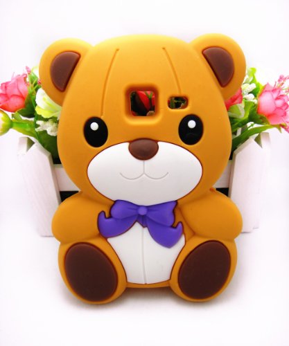 3D Cute Lovely Teddy Bear Soft Case Cover For Smart Mobile Phones (Samsung Galaxy Discover S730G S730M S740 R740C /Cricket Centura S738C)
