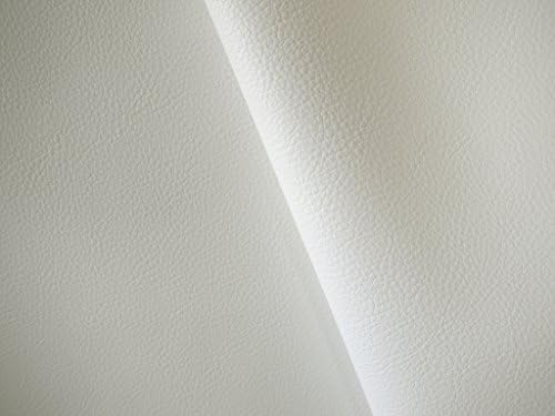 Full-grain look Japanese Faux Leather Synthetic Pleather (Japanese Made) 1mm 48 inch wide x 17 inch long Soft smooth vinyl Upholstery (White)