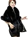 Hhdress Womens Thicken Faux Fox Fur Wrap Shawls Warm Poncho Jackets