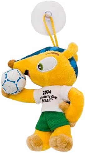 JOY TOY Fuleco Plush 13 cm with Suction Cup - The Official Mascot of The 2014 FIFA World Cup Brazil